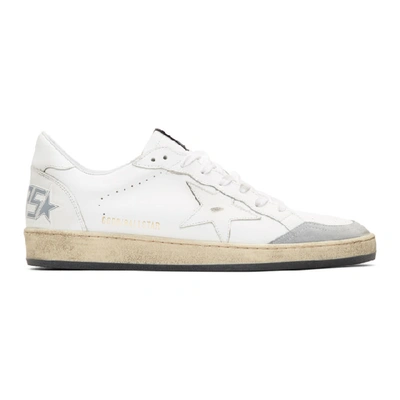 Golden Goose Low Top Trainers In Wht Leather