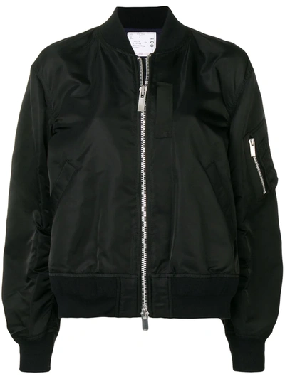 Sacai Flight Jacket In Black