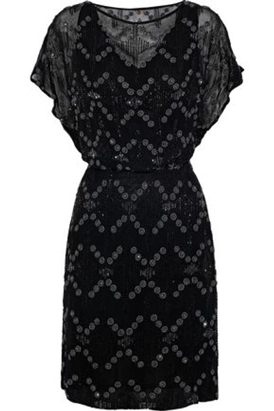 Antik Batik Woman Balty Embellished Chiffon Dress Black