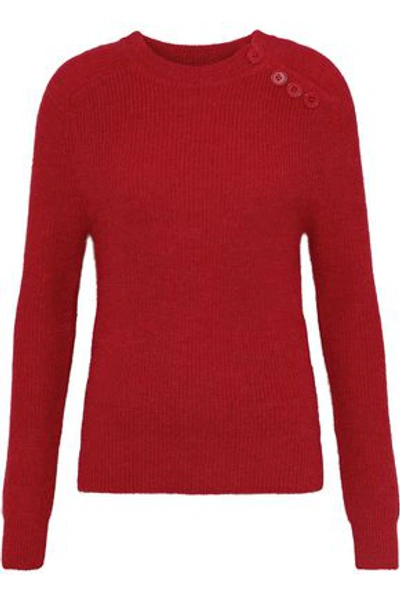 Antik Batik Woman Shade Brushed Alpaca-blend Sweater Red