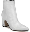 Sam Edelman Hilty Genuine Calf Hair Bootie In Bright White Patent Leather