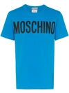 Moschino Logo-print Cotton-jersey T-shirt In 1317 Blue