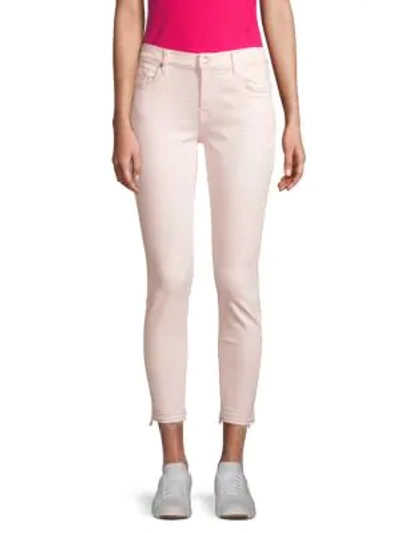 7 For All Mankind The Ankle Skinny Jeans In Pink Sunrise