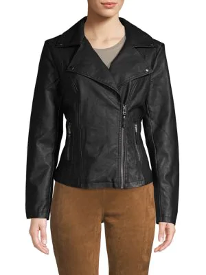 Max Studio Women's Leatherette Moto Jacket (67% Off) - Comparable Value ...