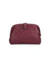 Bottega Veneta The Lauren 1980 Leather Clutch In Scarlet