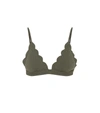 Marysia Fixed Triangle Bikini Top In Desert Sage
