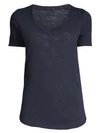 Atm Anthony Thomas Melillo Slub Jersey V-neck Tee In Midnight