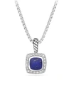 David Yurman Petite Albion Pendant Necklace With Diamonds In Lapis