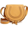 Chloé 'mini Marcie' Leather Crossbody Bag In Burning Camel