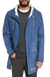 Stutterheim Stockholm Waterproof Hooded Raincoat In Workwear Blue