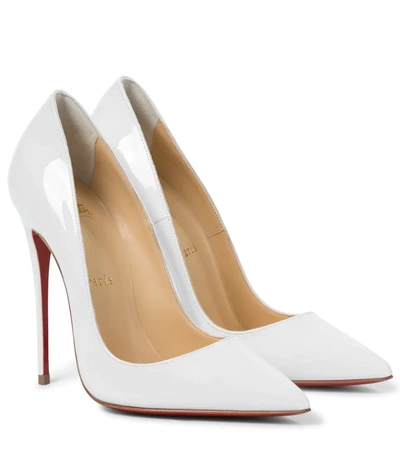 Christian Louboutin 120mm So Kate Patent Leather Pumps In Bianco