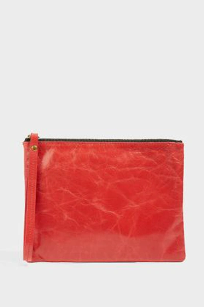 Isabel Marant Netah Leather Clutch In Red