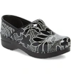 Black Floral Patent Leather