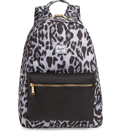 Herschel Supply Co Nova Mid Volume Backpack - Black In Snow Leopard/ Black