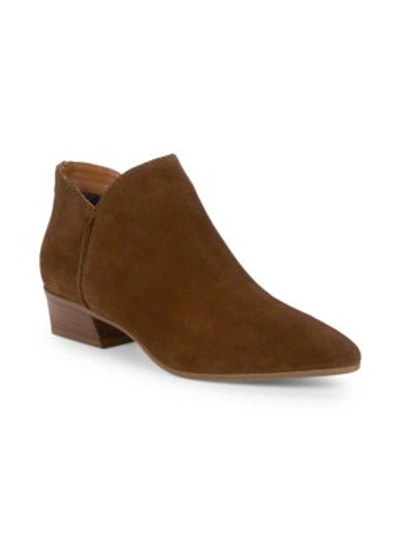 Aquatalia Farida Suede Ankle Boots In Chestnut