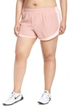 Nike Dry Tempo High Rise Running Shorts In Rust Pink/ Storm Pink