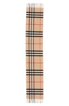 Burberry Giant Icon Check Cashmere Scarf In Bright Red