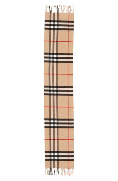 Burberry Giant Icon Check Cashmere Scarf In Bright Red