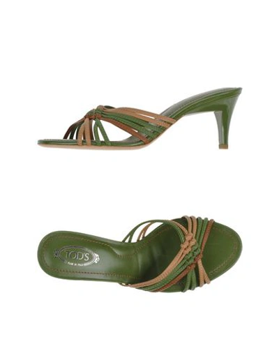 Tod's Sandals In Green