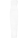 Rick Owens Strapless Textured Cotton-blend Crepe Gown In White