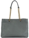 Bottega Veneta New Light Grey Intrecciato Nappa Medium Tote