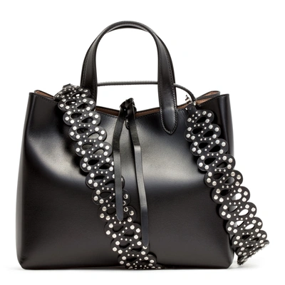 Alaïa Black Leather Tote Bag