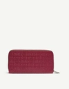 Loewe Anagram Embossed Logo Leather Wallet In Raspberry