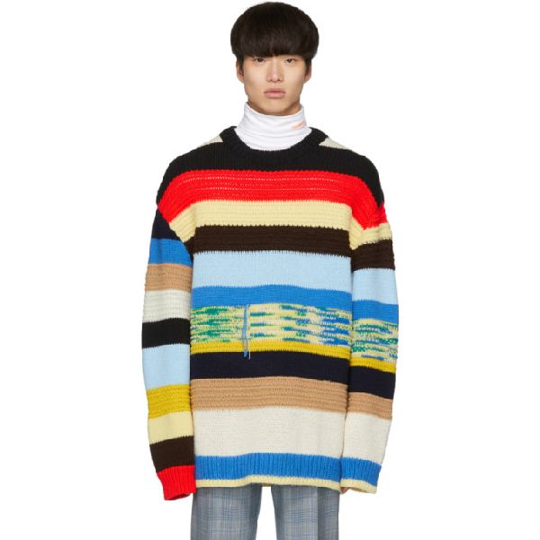 Calvin Klein 205w39nyc Men's Oversized Multi-stripe Sweater In 3 975 ...