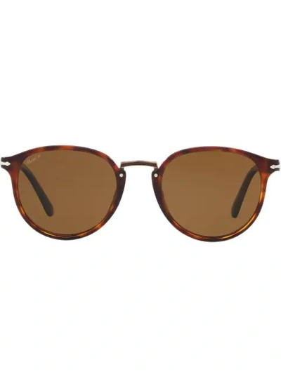 Persol Round-frame Sunglasses In Brown