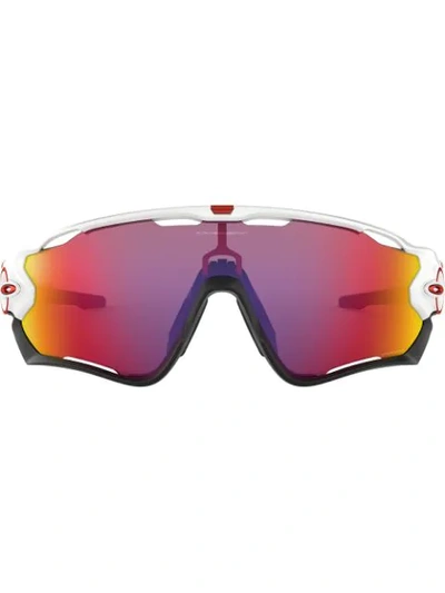 Oakley Jawbreaker Shield-frame Sunglasses In White