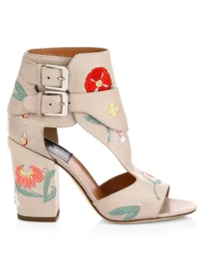 Laurence Dacade Rush Herbarium Floral Leather Sandals In Multi