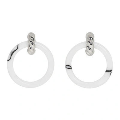 Balenciaga Hoop Earrings In 8750 Whitem