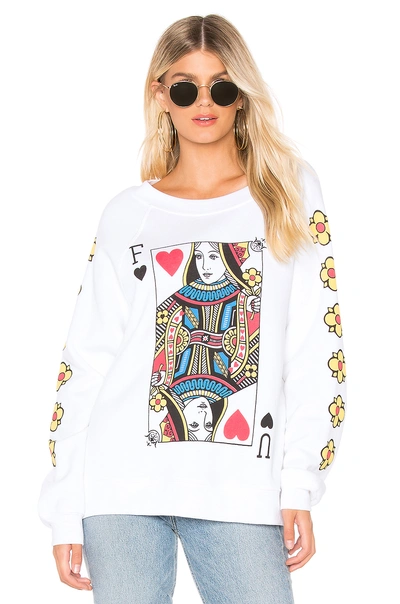 Wildfox Queen Of The Damned Sommers Sweatshirt In White