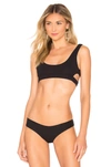 Bond Eye Heatwave Crop Bikini Top In Paint It Black