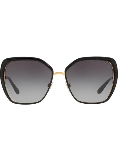 Dolce & Gabbana Oversized Sunglasses In Black