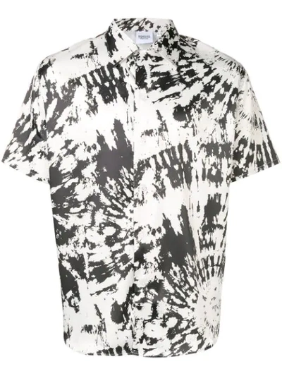Sss World Corp Tie-dye Print Shirt In Black & White