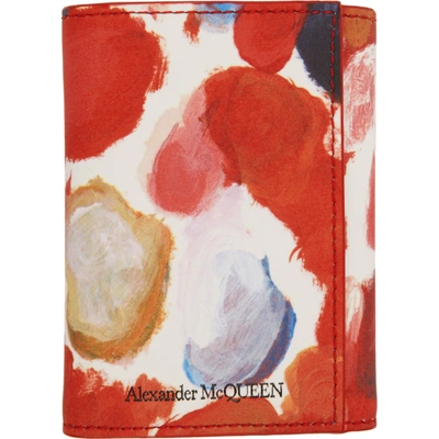 Alexander Mcqueen Multicolor Paint Trifold Wallet In 8490 Multic