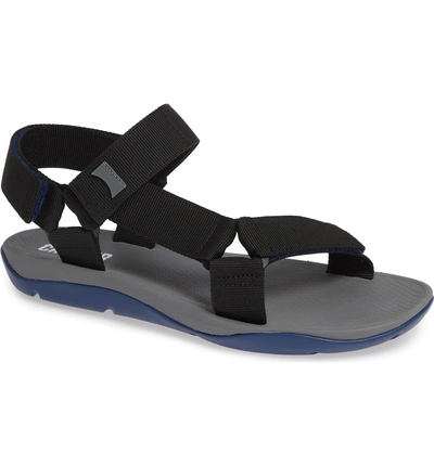 Camper Match Sandal In Black Fabric