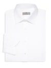 Canali Solid Regular Fit Cotton & Linen Sport Shirt In White