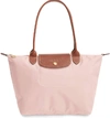 Longchamp 'small Le Pliage' Tote In Pink Ice