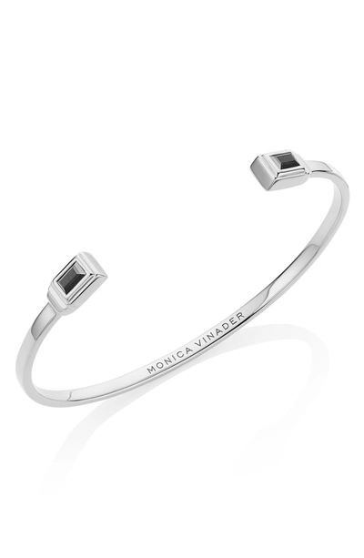 Monica Vinader Baja Deco Wrist Cuff In Black Onyx