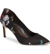 Ted Baker Women's Wishtrip Floral Pointed-toe Pumps In Black Narnia Fabric