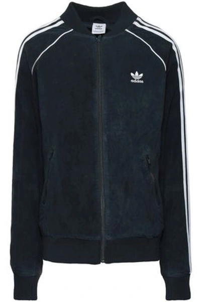 Adidas Originals Suede Track Jacket In Midnight Blue