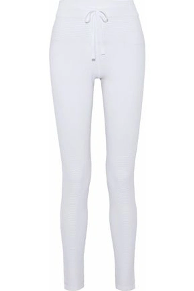 Live The Process Woman Paneled Ribbed-knit Track Pants White