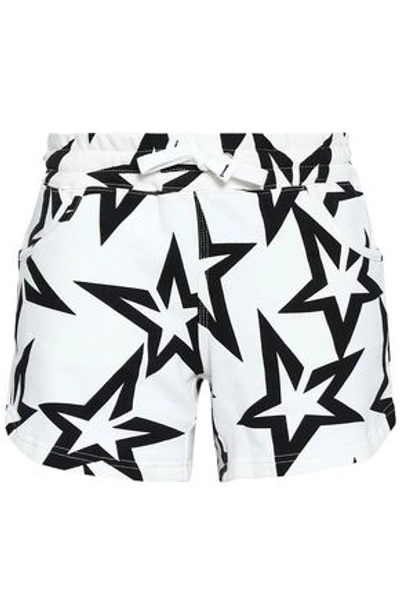 Perfect Moment Woman Printed French Cotton-terry Shorts White