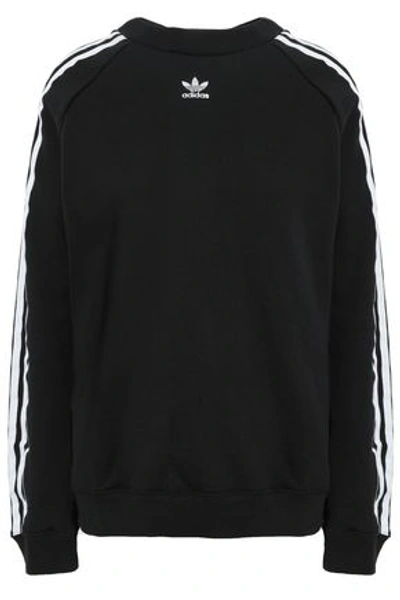 Adidas Originals Woman Printed French Cotton-terry Sweatshirt Black