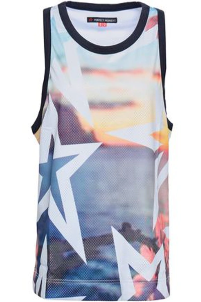 Perfect Moment Woman Printed Mesh Tank Multicolor