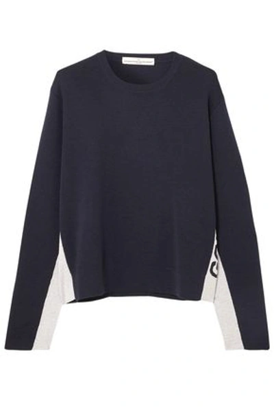 Golden Goose Deluxe Brand Woman Intarsia-knit Wool-blend Sweater Navy
