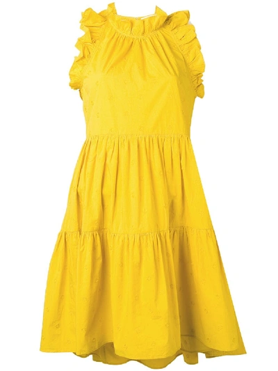 Ulla Johnson Tamsin Dress In Chartreuse