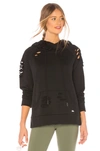 Alo Yoga Ripped Hoodie In Black
